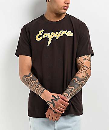 Empyre Ricky Cherub Grey Mineral Wash Crop T-Shirt