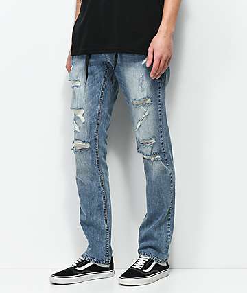 black ripped jeans zumiez