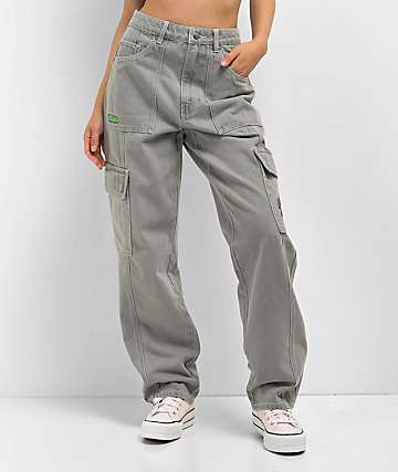 Empyre Tori Porkchop Pocket Grey Cargo Skate Jeans - 