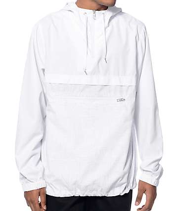 white windbreaker men's jacket