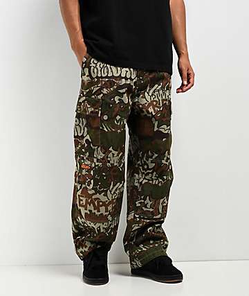 Empyre Ultra Loose Handstyle Cargo Camo Skate Pants -