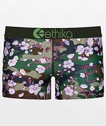Ethika Underwear  Brass Roses Staple Short Underwear Green