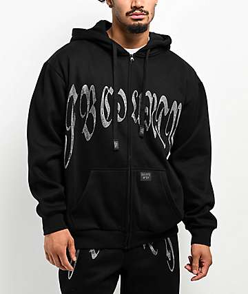FB County Black Velour Track Pants | Zumiez