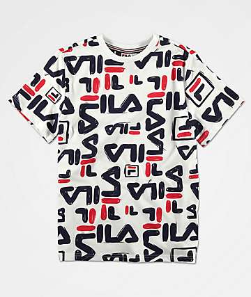 camiseta fila blanca hombre