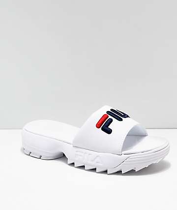 chanclas fila mujer negras