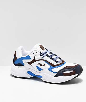 blue and orange fila shoes