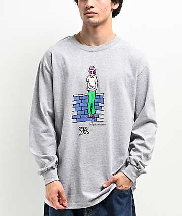 Frog Love/Hate Heather Grey Zip Hoodie