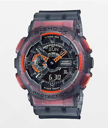 g shock grey orange