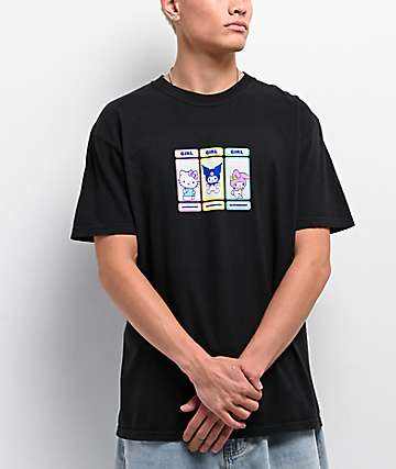 Girl x Hello Kitty and Friends Triple OG Black T-Shirt - 