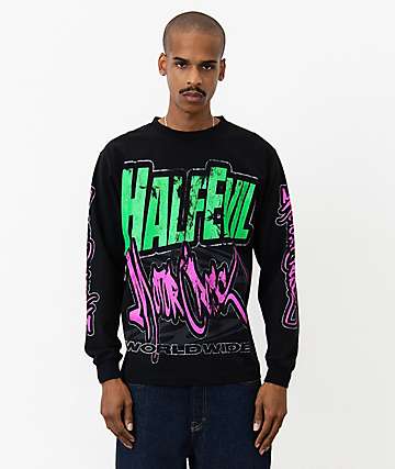 HALF EVIL Motorcross Black Long Sleeve T-Shirt - 