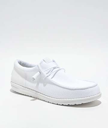 HEYDUDE Wendy Peak Chambray Cream Shoes