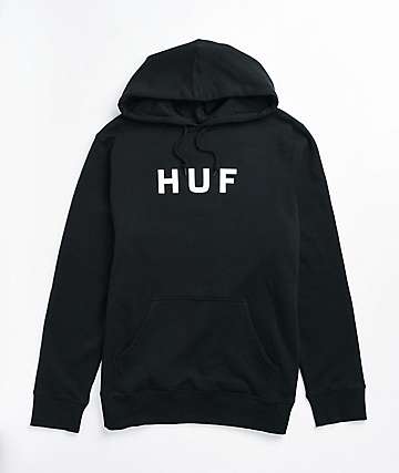 huf flags black hoodie