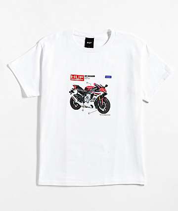 HUF Dexter Stripe Navy & White Knit T-Shirt | Zumiez