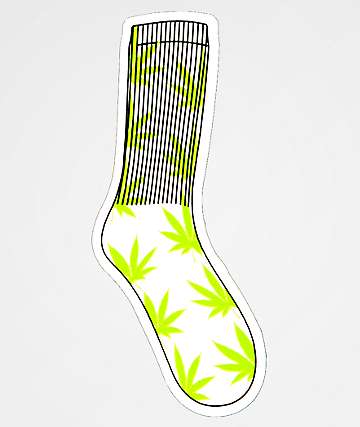 Aurora Yellow Huf Mens Plantlife Full Melange Sock OFA