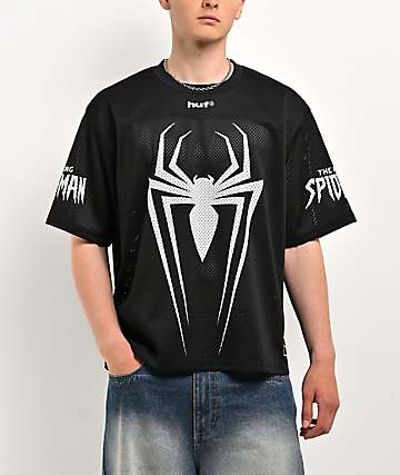 HUF x Marvel Spider-Man Black Football Jersey - 