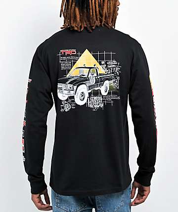 HUF x Goodyear F1 Black Wash T-Shirt | Zumiez