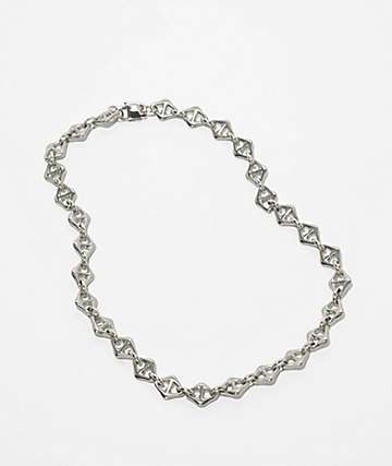 Half Hearted Rolo 9mm Silver Chain Necklace