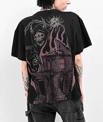 Hell & Company Demon Eyes Black Wash T-Shirt | Zumiez