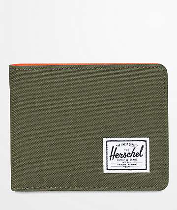 Herschel Supply Co. Roy Forest Night & Orange Bifold Wallet