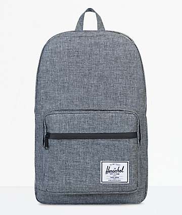 Herschel Supply Pop Quiz Raven mochila 20L impresión de rayitas cruzadas