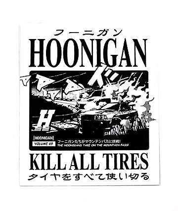 Hoonigan Black License Plate