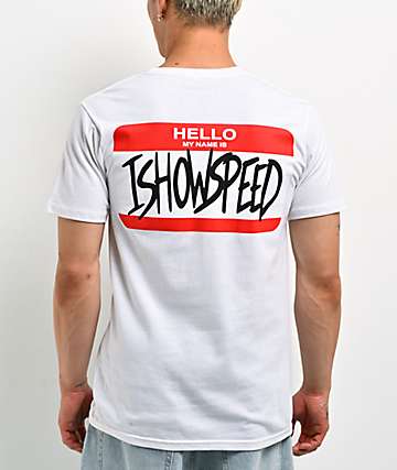 IShowSpeed My Name Is White T-Shirt - 