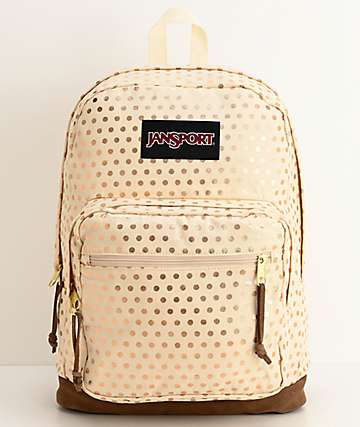 JanSport Right Pack Expressions mochila de lunares dorados