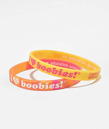 Keep A Breast Foundation I Heart Boobies White Web Belt