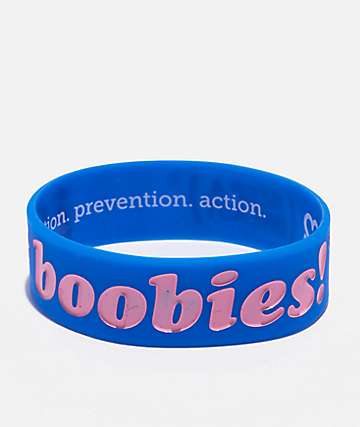 Keep A Breast Foundation I Heart Boobies Navy & Pink Bracelet -