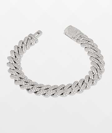 KING ICE キングアイス 15MM ICED ROLEX LINK BRACELET 15mm Iced Rollie Link Bracelet | Hip Hop Bracelets – King Ice