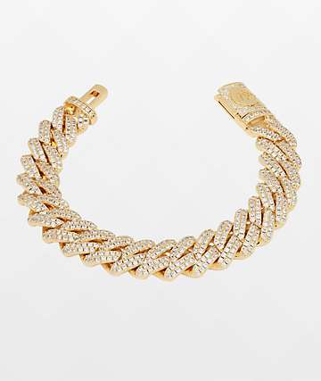 【King Ice】12mm Iced Diamond Cut Miami Cuban ブレスレット 12mm Iced Diamond Cut Miami Cuban Link Bracelet | King Ice