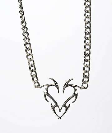 Krone Heart Silver 16" Chain Necklace - 