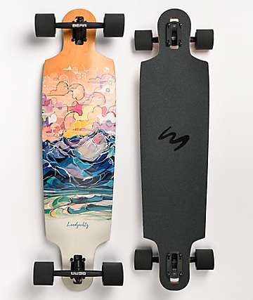 Ram Darga Longboard Skateboard Drop Through Skate Board Holzboard Komplett Carve 