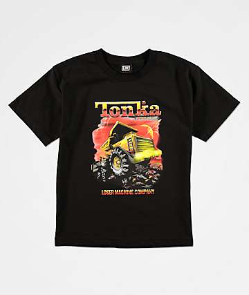 Loser Machine x Tonka Dirt Destroyer camiseta negra para niños