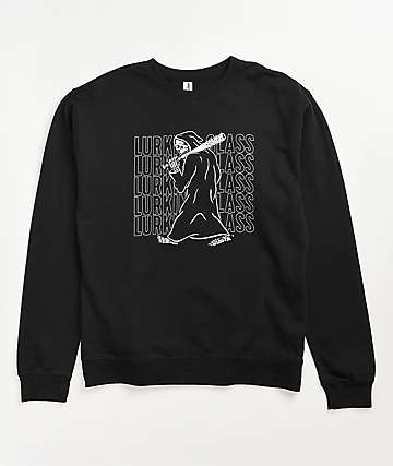 Lurking Class by Sketchy Tank Bat Black Crew Neck Sweatshirt