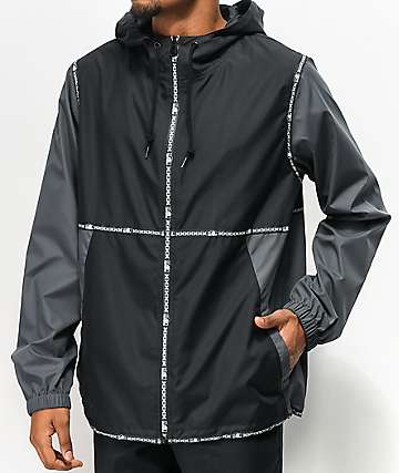 Lurking Class by Sketchy Tank Chains Black & Grey Windbreaker Jacket