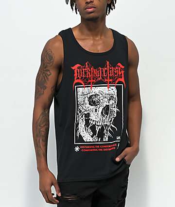 Mall Items New Graphic Designs Black Tank Top for Man 