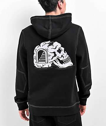 Lurking Class by Sketchy Tank Spiked Chain Black Crop Zip