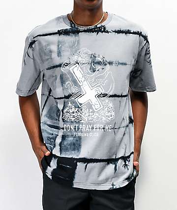 Lurking Class by Sketchy Tank Don’t Pray For Me camiseta tie dye gris