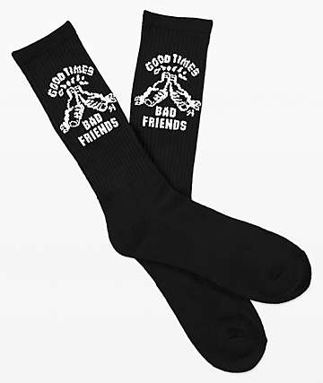 Lurking Class by Sketchy Tank Good Times Bad Friends Black Crew Socks