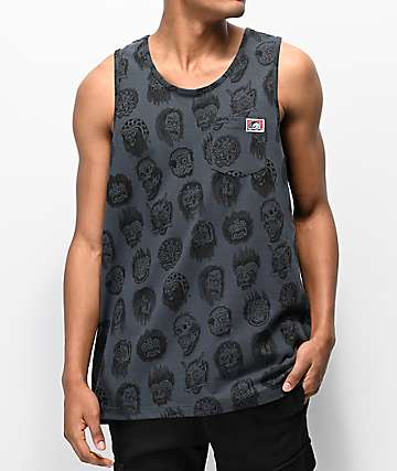 Lurking Class by Sketchy Tank Heads camiseta gris sin mangas