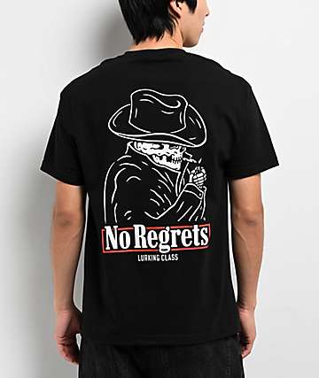 新品未使用　24-25 LURKING CLASS FIRE SKULL 153 Lurking Class by Sketchy Tank Burn The Past Black T-Shirt