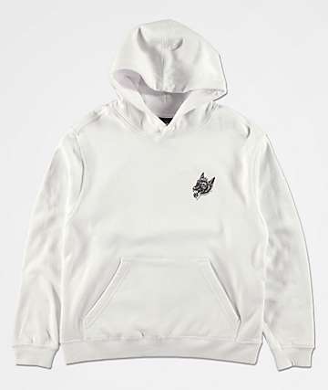 Lurking Class by Sketchy Tank Opinions sudadera con capucha blanca y negra para niños