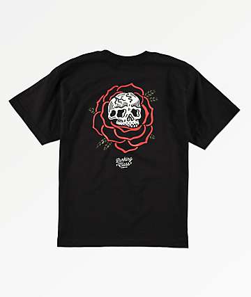 Lurking Class by Sketchy Tank Rose camiseta negra para niños