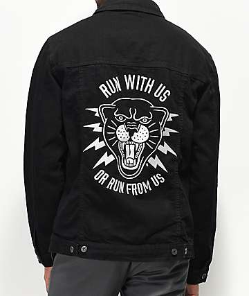 Lurking Class by Sketchy Tank Run With Us chaqueta de mezclilla negra