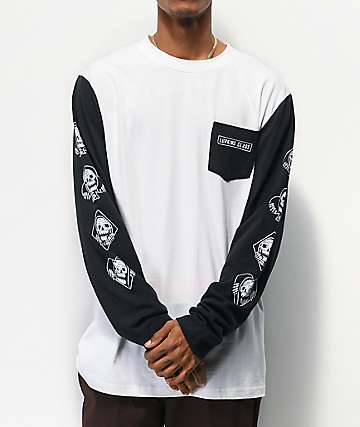 Lurking Class by Sketchy Tank Suits White & Black Long Sleeve T-Shirt