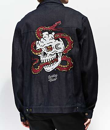 Lurking Class by Sketchy Tank Surrender chaqueta de mezclilla oscura