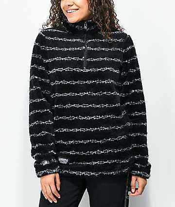 Black sherpa pullover