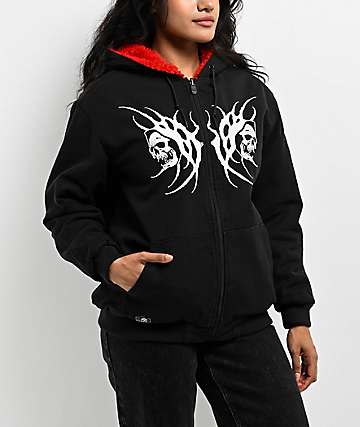 激レアlurking class スノボジャケット Lurking Class by Sketchy Tank Jacquard Skulls 10K Black