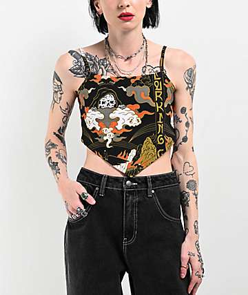 Lurking Class by Sketchy x Tank Mr. Tucks Black Halter Top -